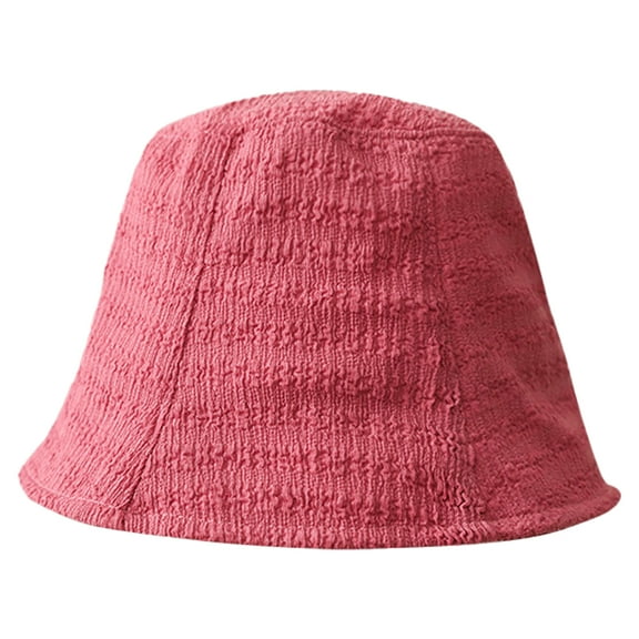 56-58cm hat circumference thin solid color hat summer fisherman hat men and women sunshade bucket hat sunscreen hatRaspberry color