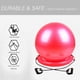 thumbnail image 5 of Silla de pelota de yoga: pelota de estabilidad con base de estabilidad inflable y bandas de resistencia, pelota de ejercicios para gimnasio en casa, oficina, mejora el dolor de espalda, el núcleo, la, 5 of 5