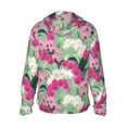 thumbnail image 3 of Daiia Orchids Flowers UPF 50+ Sun Protection Hoodie Jacket Lightweight Long Sleeve Sun Shirt for Women Men with Pocket Hiking Outdoor-Medium, 3 of 9