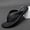 Brown, variant on Men Black Raised Bubble Grain Leather Thong Flip Flops Full Embossed Monogram Insole Flat Non-Slip Casual Slippers