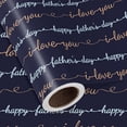 thumbnail image 2 of Fathers Day Roll - Mini Roll - 17 Inch x 16.5 Feet - Happy Father’s Day I Love You on Navy Perfect for Dad, Men, Birthday, Step-Dad Boyfriend, 2 of 4