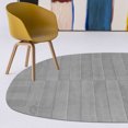 thumbnail image 3 of Oval Rug, Grey Carpet 8X10, Bedroom, Living room, Tufted Woolen Rugs, Geometric Design, 3 of 6
