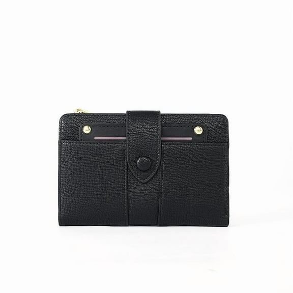 1015-New Wallet: Women's Multi-function Slim Short Purse Easter、Mother Gifts, Passport Holder, Travel, Fashionable, Minimalist, Cheap（black）