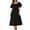Black, variant on Bovxnpu Womens Summer Dress, Women's Casual Maxi Dresses Boho Beach Dress, Fashion Women Summer Casual Square Neck Short Sleeve Solid Dress L