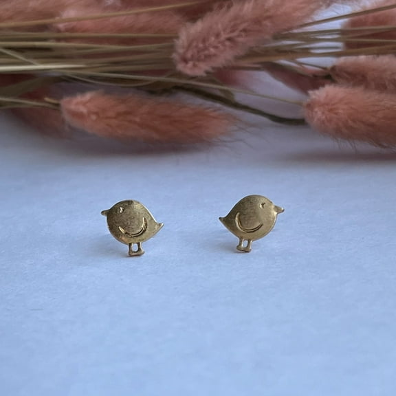 Howard's Stud Bud Birdie Gold Stud Earrings for Women
