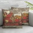 thumbnail image 3 of Orinice World Map Graphic Decorative Cushion Cover for Home Couch Living Room Bed Sofa - Square Pillowcase 1PC 20x20in, 3 of 5