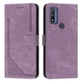 thumbnail image 2 of Wallet Case for Motorola Moto G Pure, Premium PU Leather Flip Case Card Slots Holder, Luxury Kickstand Function Book Folding Folio Cover with Wrist Strap for Motorola Moto G Pure, Purple, 2 of 12