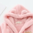 thumbnail image 6 of Gibobby Kids Thick Coral Fleece Bathrobe,Warm Cozy Hooded Robe with Adjustable Belt,Cute Print,for Boys Girls 2-12T for Autumn Winter Cold Weather Kids Toddler Pajamas,Pink,Size 4-5T, 6 of 6