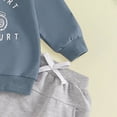 thumbnail image 6 of HCNTES Baby Boy Winter Clothes Baby Toddler Boys Fall Clothing Set 0 6 12 18 24 Months 2T 3T 4T Letter Tractor Print Long Sleeve Round Neck Tops Drawstring Pocket Long Pants 2-Piece Outfits, 6 of 6