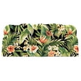 thumbnail image 5 of Jordan Manufacturing 3-Piece Cypress Midnight Black Leaves Tufted Outdoor Cushion with 1 Wicker Bench Cushion and 2 Wicker Seat Cushions, 5 of 13