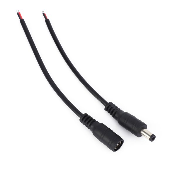 Black And White Power Jack, Reliable Safe Male Female Connector, For LED Strip Light Digital Products CCTV Camera Small Appliances
