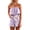 Light Purple, variant on Shadoumai Women's Rompers Summer Strapless Floral Print Off Shoulder Boho Flowy Ruffle Hem Shorts Jumpsuit with Pocket