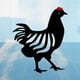 thumbnail image 3 of Estacas de metal con silueta de pollo para jardín, decoración de césped, adornos de metal Gallina, 3 of 6