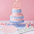 thumbnail image 5 of 120 Pcs Pink Gingham Napkins, Pink Baby Shower Napkins Scalloped Cocktail Napkins Disposable Pink Checkered Napkin Plaid Napkins for Valentines, Baby Shower, Tea Party, Picnic, 5 x 5 Inches, 5 of 7