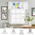 thumbnail image 6 of Kitchen Valances for Window, Laundry Room Minimalist Light Filtering Rod Pocket Valance Curtain, Cartoon Clothes Short Curtains Window Topper for Bedroom Bathroom Living Room 42x18in, 6 of 9