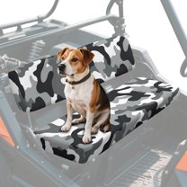 FKELYI Black Camo Grey Print UTV Seat Cover Waterproof Powersports Seats Covers Anti-Dust Mule Bench Seat Cover Compatible with Mule SX 2017-2023 Interior Decor