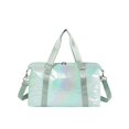 thumbnail image 3 of Bolso de viaje de nailon con cremallera Symphony Pearlescent con personalidad para jóvenes, gran oferta 2024, bolso deportivo con estampado de letras de alta capacidad para mujeres, 3 of 5