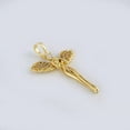 thumbnail image 2 of 1CT Simulated Diamond 925 Silver Angel Pendant 14k Yellow Gold Plated, 2 of 2