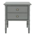 thumbnail image 5 of SAFAVIEH Mina Modern Coastal 2-Drawer 25" H Bamboo Nightstand Grey, 5 of 11