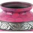 thumbnail image 5 of Floral Silver Engraved Cremation Urn for Human Ashes Adult - Handcrafted Funeral Memorial Ashes Urn - Large Columbarium Urn - Bag Included - 200 Cubic Inches (Pink), 5 of 5