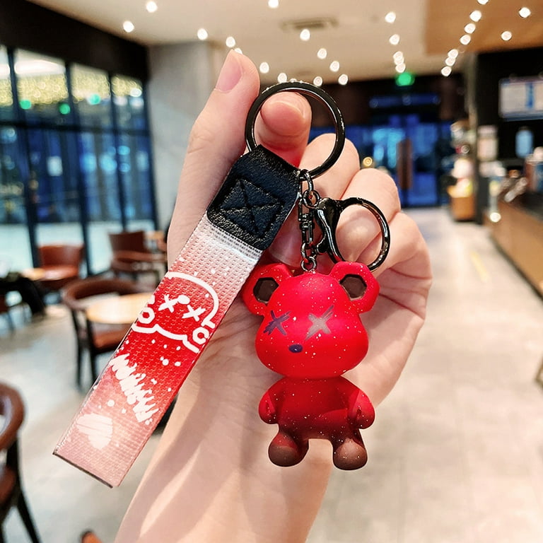 NINELEO Cute Cartoon Color-Changing Bear Keychain