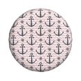 thumbnail image 3 of Spare Tire Cover, pink anchor stripes helm vintage Wheel Cover Tire Covers for Trailers Car Truck Camper Universal Tire Covering Fits Diameter 17 inch, 3 of 7