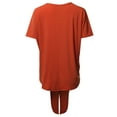 thumbnail image 4 of A2Y Women's Loose Fit Short Sleeve Button Down Front Tie Top Copper S, 4 of 7