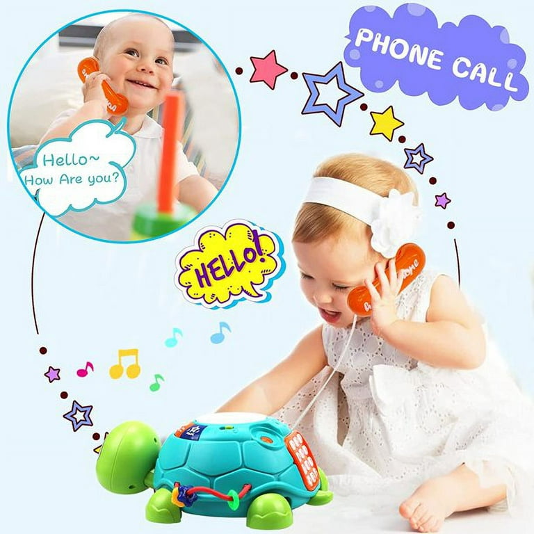 Musical Turtle Baby Toys 6 to 12 Months, Infant Light up Music Toys Tummy  Time Development, Crawling Toy for 7 8 9 10+ Month Old, Easter Christmas  for