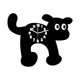 thumbnail image 1 of Reloj de pared decorativo y creativo con forma de animal y cola oscilante, ideal para la cocina, negro, 1 of 9