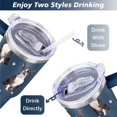 thumbnail image 5 of Cute Canine Design 40oz Water Bottle - BPA Free Dog Lovers Tumbler with Handle & Straw - Gift for Women Coffee Mug, 5 of 7