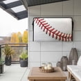 thumbnail image 2 of Outdoor TV Cover 68x42x4.5in, USA Baseball Red Needle Stripe Weatherproof TV Screen Protector with Zipper, Sports White Back Outside Television Cover Fits Up to 70-75", 2 of 9