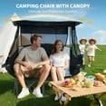 thumbnail image 4 of MOPHOTO Double Beach Chair with Canopy Shade, Oversized Folding Loveseat with Cup Holder & Side Pocket for Camping, Beach, Lawn, Fishing, 4 of 11
