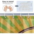 thumbnail image 2 of Retro Ball Poster Shower Curtain Fabric Shower Curtain Set with 12 Hooks Waterproof 72 * 72 Inches for Bathroom Beach Caravan Hotel, 2 of 5