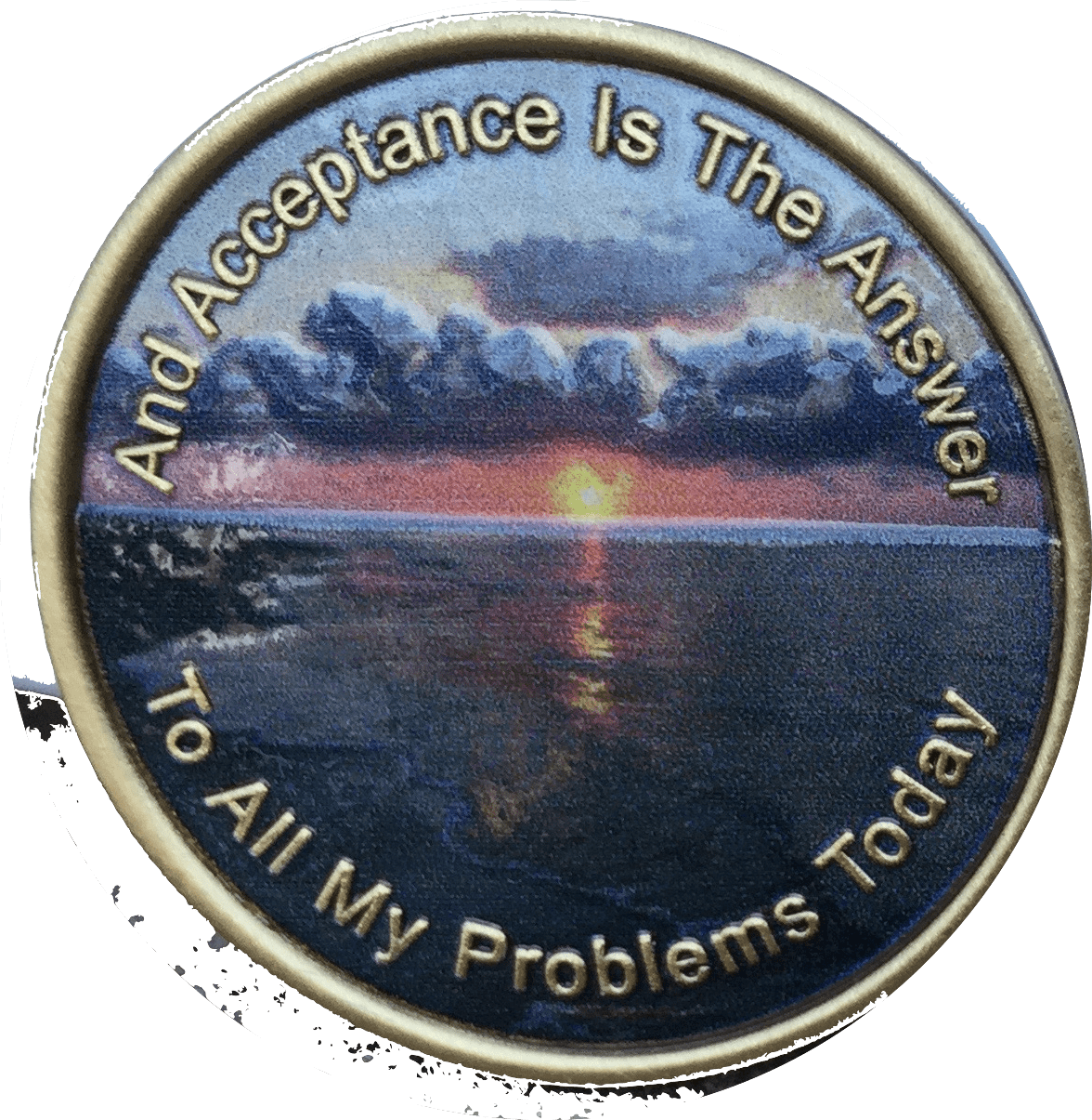 Acceptance Color AA Sobriety Medallion Page 449
