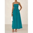 thumbnail image 3 of Vestido largo PRETTYGARDEN para mujer, fruncido, verano, playa 2025, 3 of 9