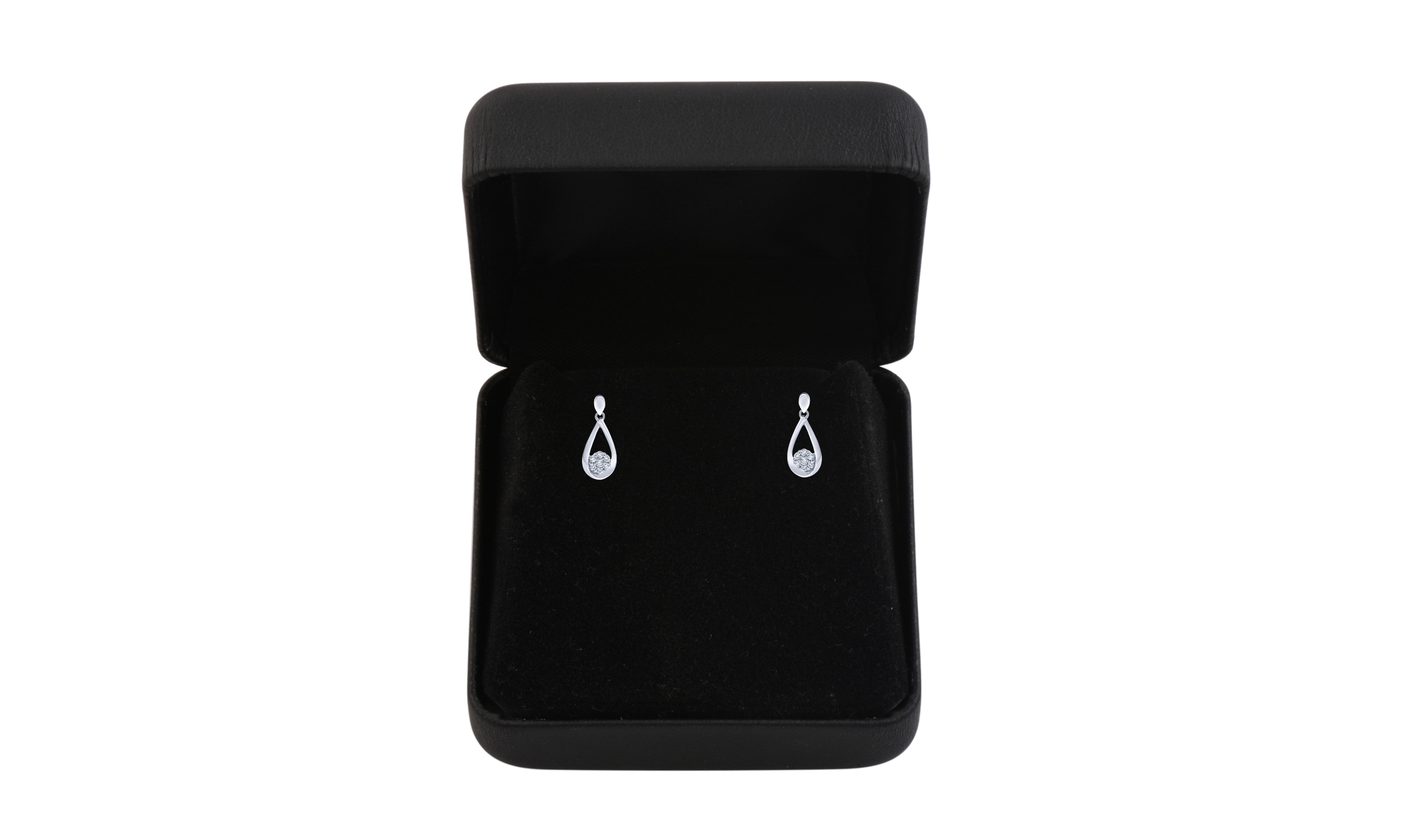 1/3 Carat T.W Lab Grown Diamond Tear Drop Earrings in Sterling Silver