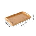 thumbnail image 1 of Xihbxyly Bandeja de Madera para Servir, Hecha de Bambú, con Relieve para Evitar Derrames, Ideal para Desayuno, Té y Aperitivos, Multiusos, Sostenible y Ecológica, Fácil de Limpiar, 1 Pieza, Tamaño Co, 1 of 7