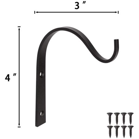 Iron Wall Hooks Metal Lantern Bracket Decorative Coat Hook for Hanging Lantern Bird Feeders