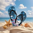 thumbnail image 4 of POLERO Girls' Sandals - Open Toe Slip On Summer Holiday Cartoon Shark Blue Print Boys Thong Flip Flops with Soft Strap and Cushioned Sole Size 12, 4 of 7