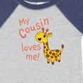 thumbnail image 4 of Inktastic My Cousin Loves Me Cute Giraffe Boys or Girls Baby Bodysuit, 4 of 5