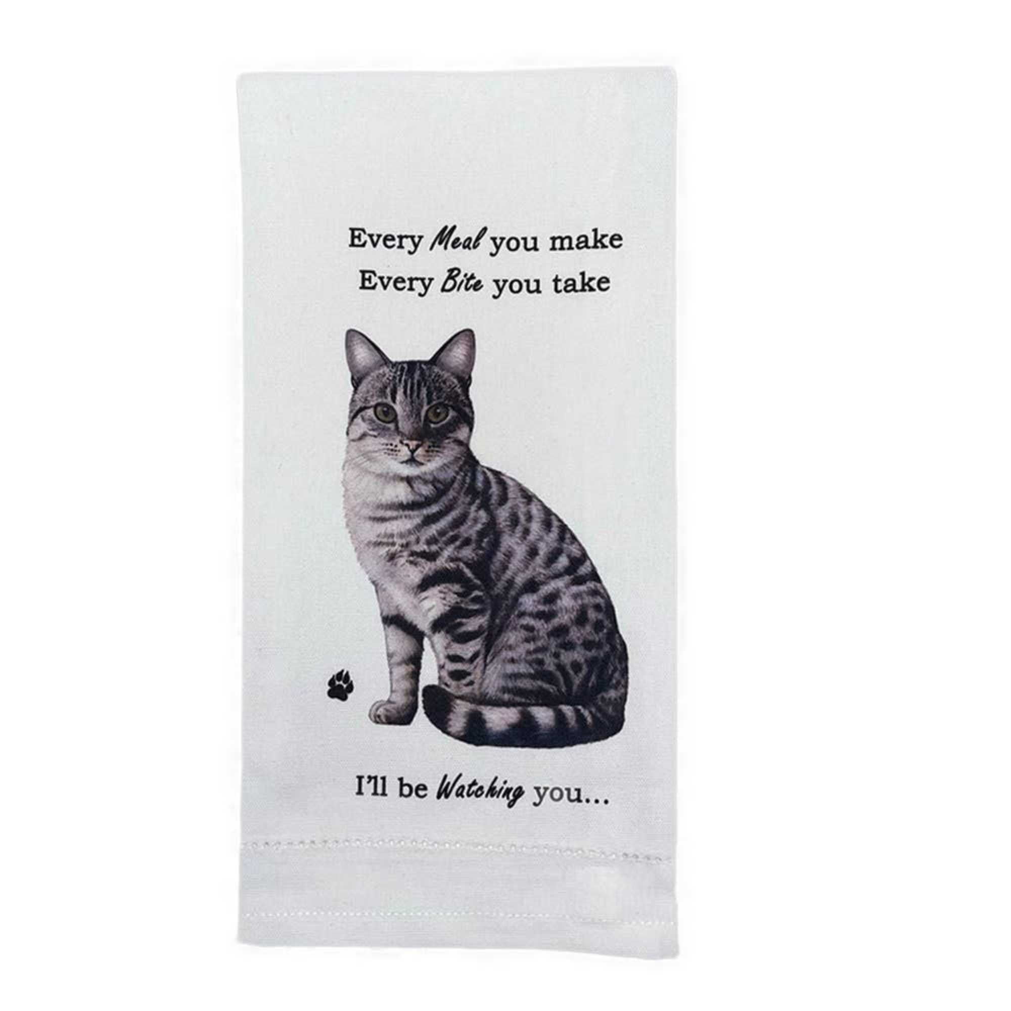 E&S PETS Tabby Cat Kitchen Towel - Thumbnail 3