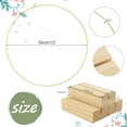 thumbnail image 2 of 4 PCS 12 Inch Metal Floral Hoop Centerpiece for Table, Metal Wreath Ring with 4 PCS Wood Place Card Holders for DIY, 2 of 7