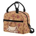 thumbnail image 3 of HUIACONG Aluminum Film Wear Resistant Fabric Lunch Bag for Travel Hiking, Lightweight Lunch Tote, Capybara Coffee Pattern, 3 of 10