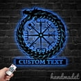thumbnail image 2 of Handmadetneonsign Viking Compass Name Metal Wall LED Light, Viking Compass Metal Sign Home Decor, 2 of 5