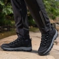 thumbnail image 2 of Hiking Shoes Men Non Slip Outdoor Climbing Trekking Fishing Work Shoes Lace up Breathable Sneakers, 2 of 7
