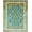 Teal Gold Cream, Pattern 6, variant on ODIKA Mid Century Vintage Oushak Geometric Hallway Teal Coastalbeach Stain Resistant Low Profile for Dorm Room, Small Living Apartment