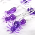 thumbnail image 4 of Spider String Lights, Halloween 19.7ft 40 LED Purple Spider LED String Lights, Waterproof Light for Outdoor, Indoor Decor, Halloween Lighting for Yard, Home, Party Decorations, 4 of 9