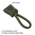 thumbnail image 4 of Uxcell Zipper Pulls Replacement 20 Pack Extension Cord Handle Extender Fixer for Luggage Backpacks Jackets Olive Green, 4 of 5