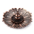 thumbnail image 2 of Copper Censer Plate Incense Tray Lotus Flower Modeling Incense Burner Holder, 2 of 14