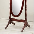 thumbnail image 3 of Roundhill Furniture Traditional Queen Anna Style Wood Floor Cheval Mirror, Cherry Finish, 3 of 3